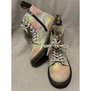 Dr. Martens 1460 Pascal Junior Size 13 Sparkly Little Girl’s Boots Side Zip